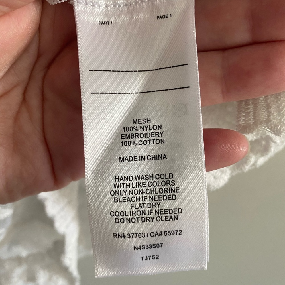 Laundry by Shelli Segal White Lace Top M - Picture 4 of 5